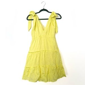 Vici (SkyLar Rose) - Women’s Lula Tiered Mini Dress (Lemon Yellow, M)